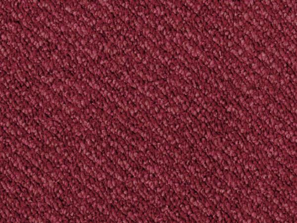 Rechteckige Draufsicht vom Vorwerk Telma Teppichboden in rot – hochwertiger Bodenbelag für stilvolle Räume